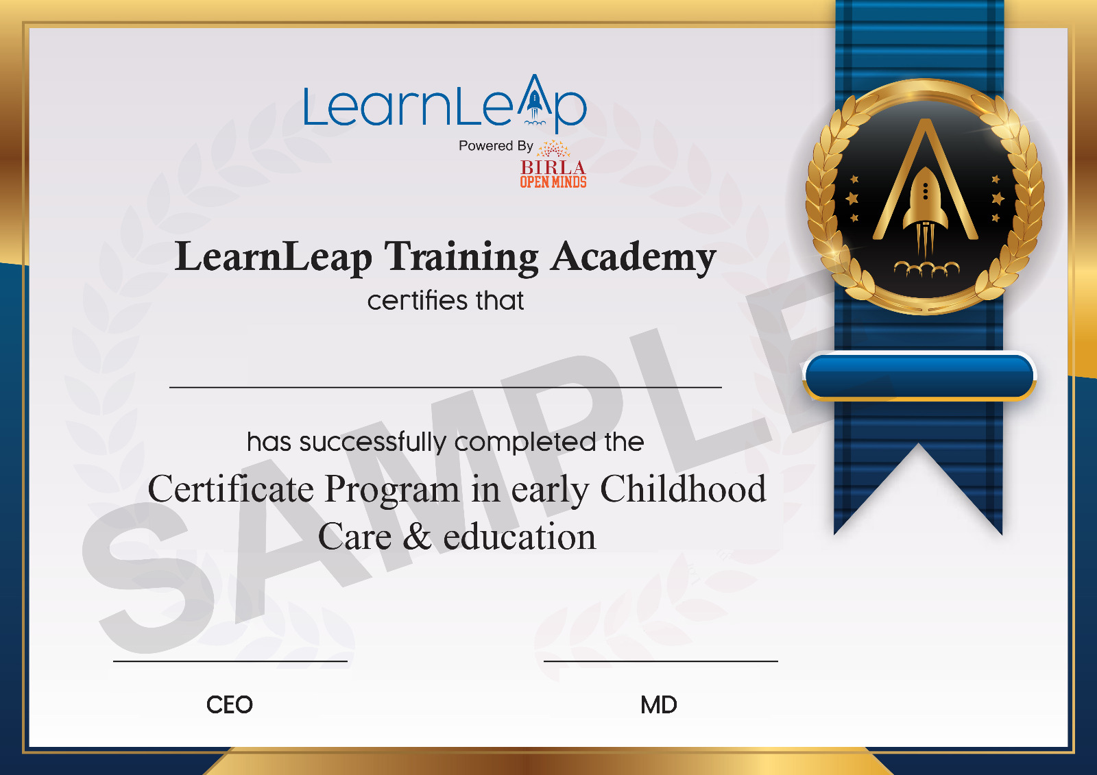 Birla LearnLeap certificate preview