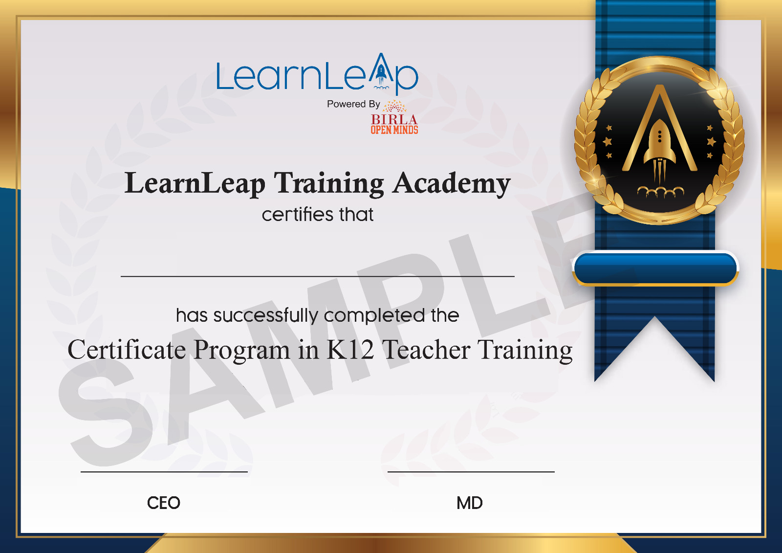Birla LearnLeap certificate preview